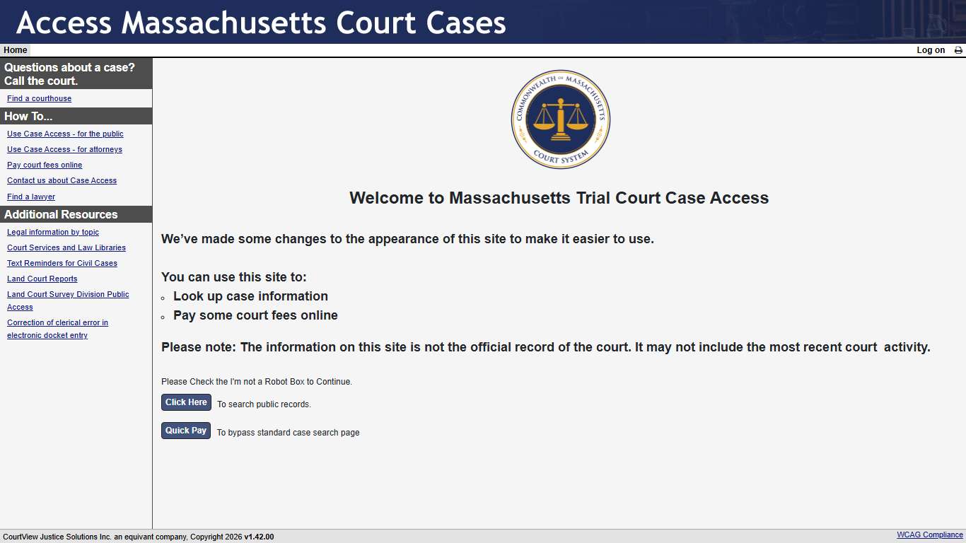 Welcome Page - Massachusetts Trial Court N2